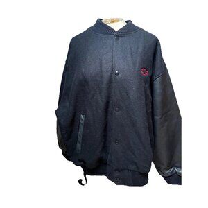 Vtg MV Sports Chevy Logo Varsity Bomber Jacket XL Wool Leather Sleeves Retro USA
